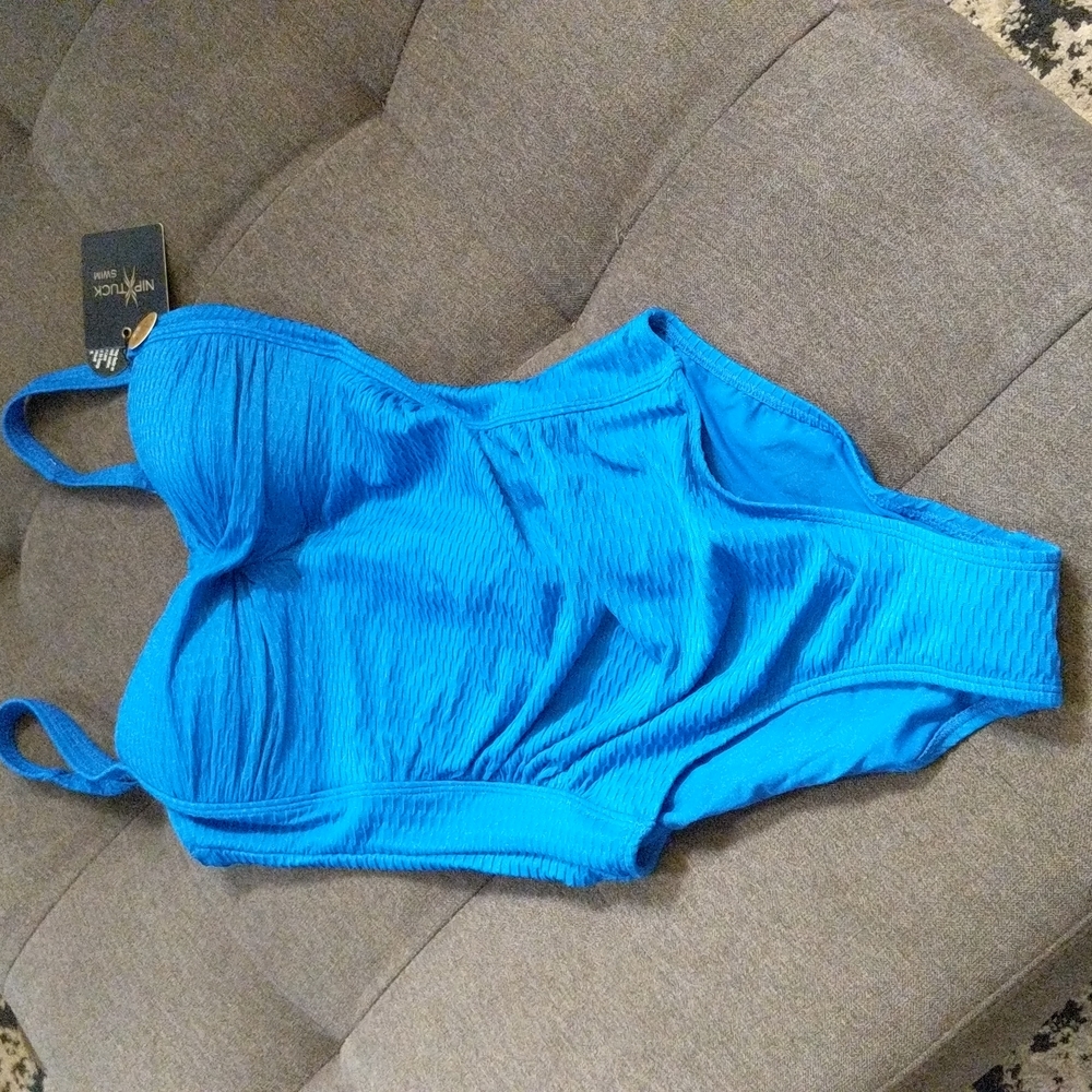 Nip Tuck blue bathing suit